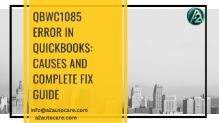 QBWC1085 Error in QuickBooks: Causes and Complete Fix Guide