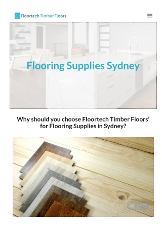 Flooring supplies sydney