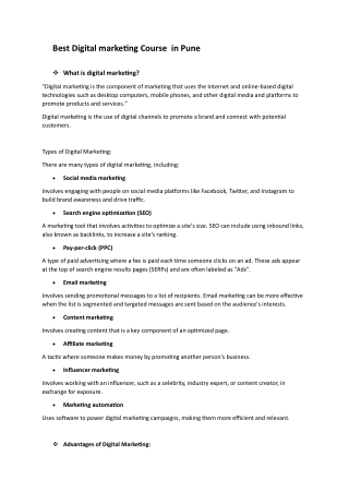 All about digital marketing