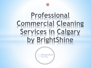 Professional Commercial Cleaning Services in Calgary by BrightShine