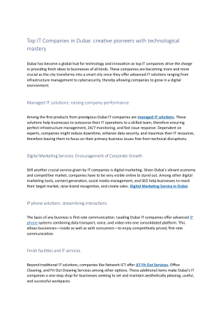 IT companies are managed IT solutions