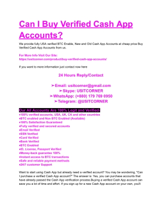 Buy Verified Cash App Accounts - 100% BTC Enable and Old