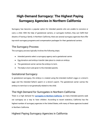 High-Demand Surrogacy_ The Highest Paying Surrogacy Agencies in Northern California
