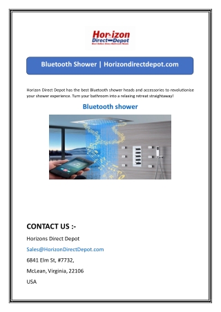 Bluetooth Shower  Horizondirectdepot