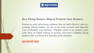 Eye-Catching Pavement Signs Boost Foot Traffic to Your Store!