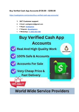 top 11 site Buy Verified Cash App Accounts here..