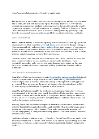 Sports uniform Dubai meets a number of sports activity dreams