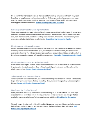 Carpet Cleaning Companies Riyadh