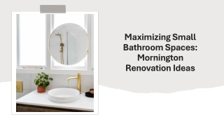 BathroomRenovationsMornington Presentation