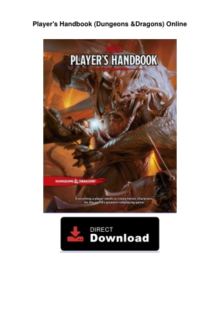 Player's Handbook (Dungeons & Dragons) Online