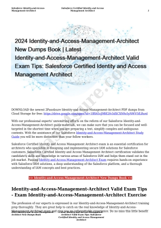 2024 Identity-and-Access-Management-Architect New Dumps Book | Latest Identity-and-Access-Management-Architect Valid Exa