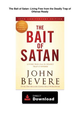 The-Bait-of-Satan-Living-Free-from-the-Deadly-Trap-ofThe Bait of Satan: -Offense