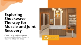 Exploring Shockwave Therapy for Muscle and Joint Recovery