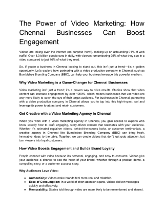 The Power of Video Marketing_ How Chennai Businesses Can Boost Engagement