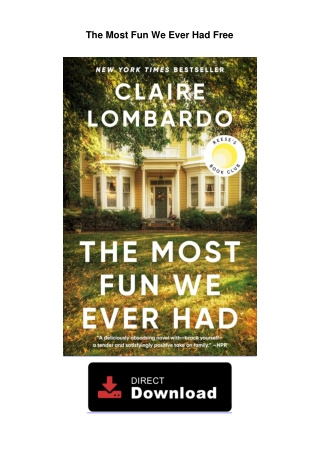 The Most Fun We Ever Had FUll