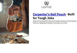Carpenter’s Nail Pouch – Built for Tough Jobs