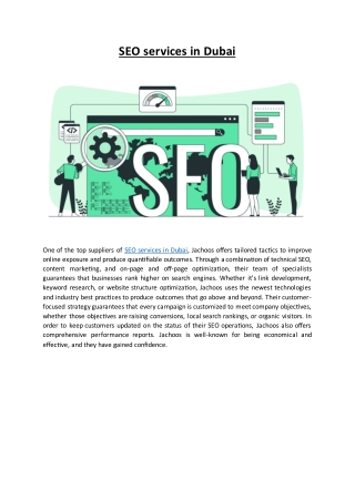 SEO services in Dubai