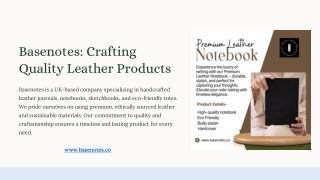 Premium Leather Notebook: A Perfect Choice for Note-Taking