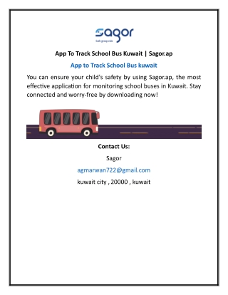 App To Track School Bus Kuwait | Sagor.ap
