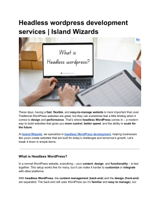 Headless wordpress development services _ Island wizards