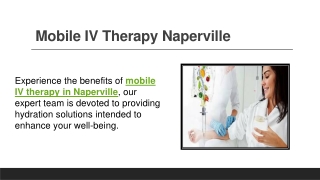 Mobile IV Therapy Naperville