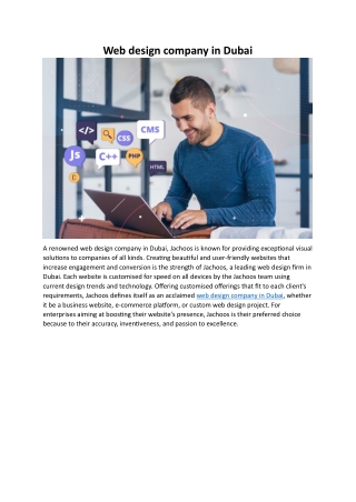 Web design company in Dubai