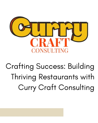 Crafting Success: Building Thriving Restaurants with Curry Craft Consulting