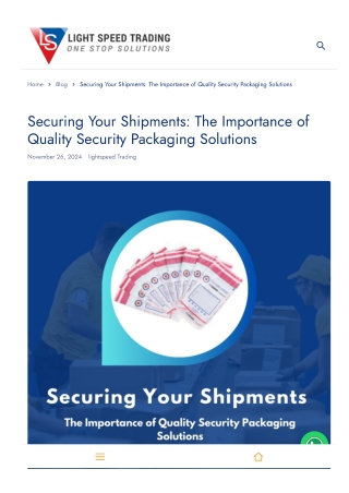 Securing Your Shipments: The Importance of Quality Packaging Solutions