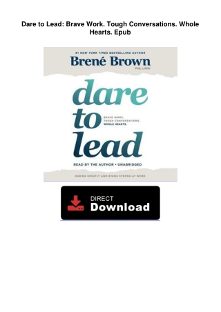 Dare to Lead: Brave Work. Tough Conversations. Whole Hearts. Ready