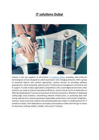 IT solutions Dubai