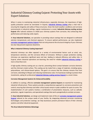 Industrial Chimney Coating Gujarat