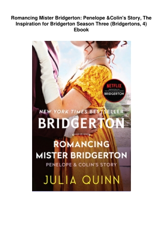 Romancing Mister Bridgerton: Penelope & Colin's Story, The Inspiration for