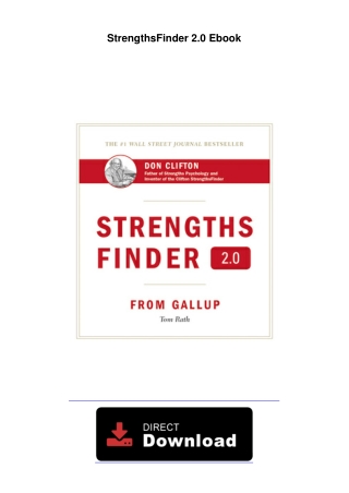StrengthsFinder-20StrengthsFinder 2.0 Ebook