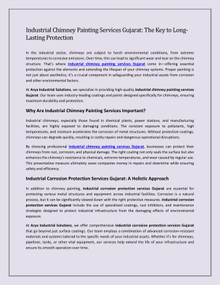 Industrial Chimney Painting Services Gujarat