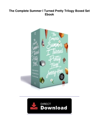 The Complete Summer I Turned Pretty Trilogy Boxed Set Ebook