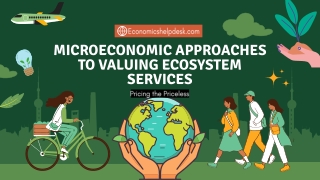 Microeconomic Approaches to Valuing Ecosystem Services