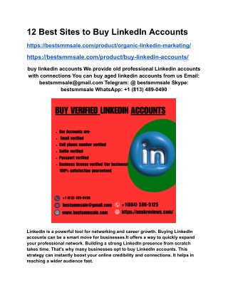 12 Best Sites to Buy LinkedIn Accounts