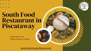 Authentic South Indian Dining in Piscataway
