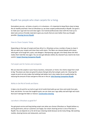 Cleaning Service Riyadh