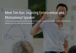 Six Weeks to Success: Discover LMA Course Tim Han