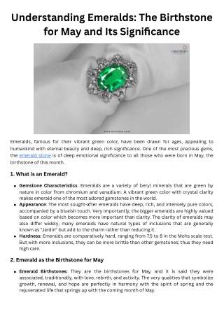 Understanding Emeralds: The Birthstone for May and Its Significance