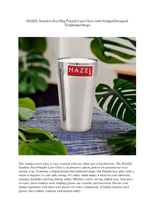 Shop HAZEL Glasses Set - Stylish & Durable | Order Now!