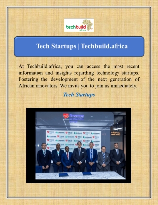 Tech Startups | Techbuild.africa