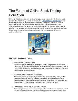 The Future of Online Stock Trading Education - Google Docs
