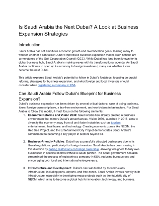 PDF Is Saudi Arabia the Next Dubai_ A Look at Business Expansion Strategies