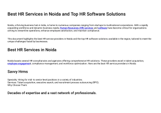 best hr in noida