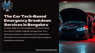 The Car Tech-Based Emergency Breakdown Services in bengaluru