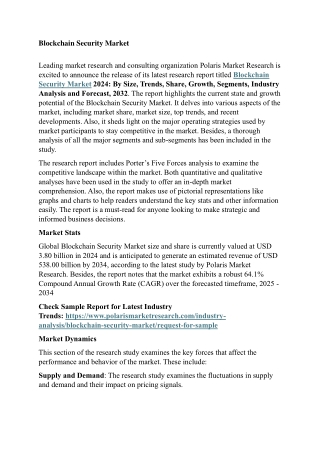 Blockchain Security Market Size Worth USD 538.00 Billion by 2034 | CAGR: 64.1%