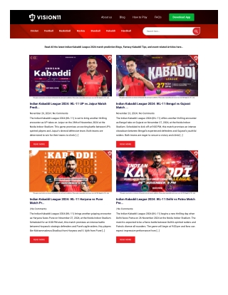 Pro Kabaddi League 2024-25 all match predictions and bogs