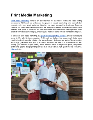 Print Media Marketing